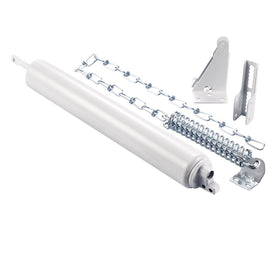 Ideal Security SK8730 Closer, Chain and Wide Bracket Bundle for Heavy Storm Doors 1.5 inch Diameter White