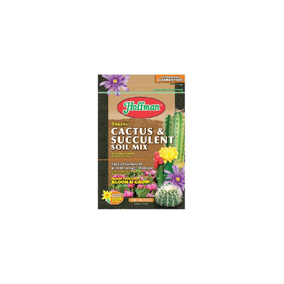 Hoffman 10404 Organic Cactus and Succulent Soil Mix, 4 Quarts