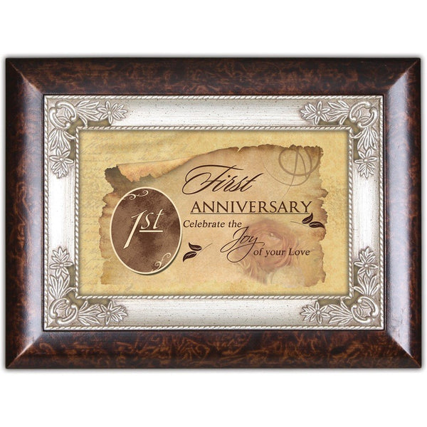 First Anniversary Cottage Garden Italian Inspired Music Box Plays Unchained Melody