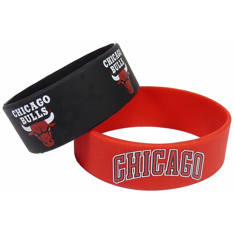 aminco NBA Chicago Bulls Silicone Rubber Bracelet, 2-Pack