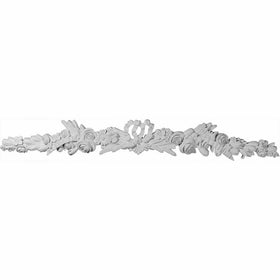 Ekena Millwork ONL48X06X02VI 48-Inch W X 6-Inch H X 2 1/4-Inch P Viceroy Center with Scrolls Onlay