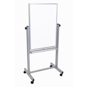 Luxor 24" W x 36" H Double Sided Rolling Magnetic Whiteboard - 1 Pack