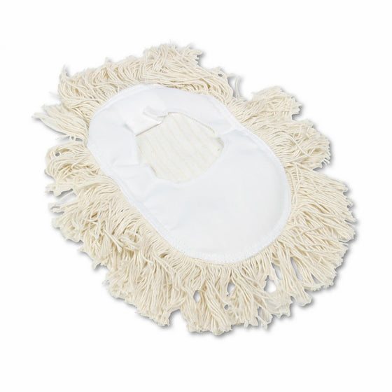 Boardwalk 1491 Wedge Dust Mop Head, Cotton, 17 1/2l X 13 1/2w, White