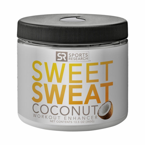 Sweet Sweat Coconut 'XL' Jar 13.5oz | Helps increase circulation, sweating and motivation during exercise | Made with Extra Virgin Organic Coconut Oil and other Natural Oils