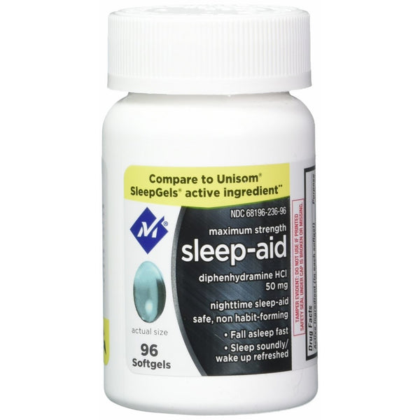 Member's Mark Maximum Strength Nighttime Sleep Aid, Diphenhydramine HCI 192 softgels,100 mg