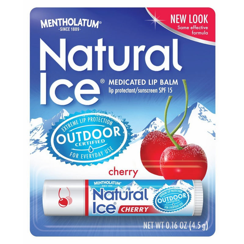 Natural Ice Cherry - SPF 15 lip balm in Pack of 12 (4.5g each), Cherry Flavor