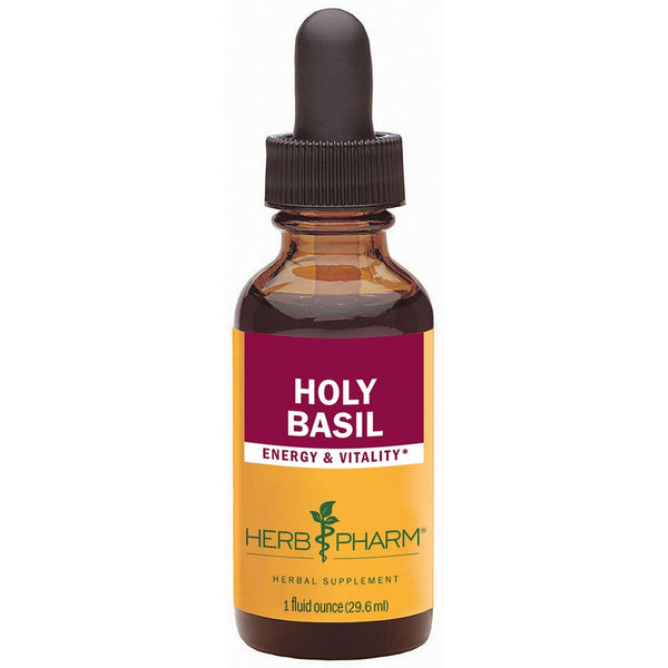 Herb Pharm Certified Organic Holy Basil (Tulsi) Extract for Energy and Vitality - 1 Ounce