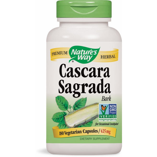 Nature's Way Cascara Sagrada Bark 425mg, 180 Vcaps