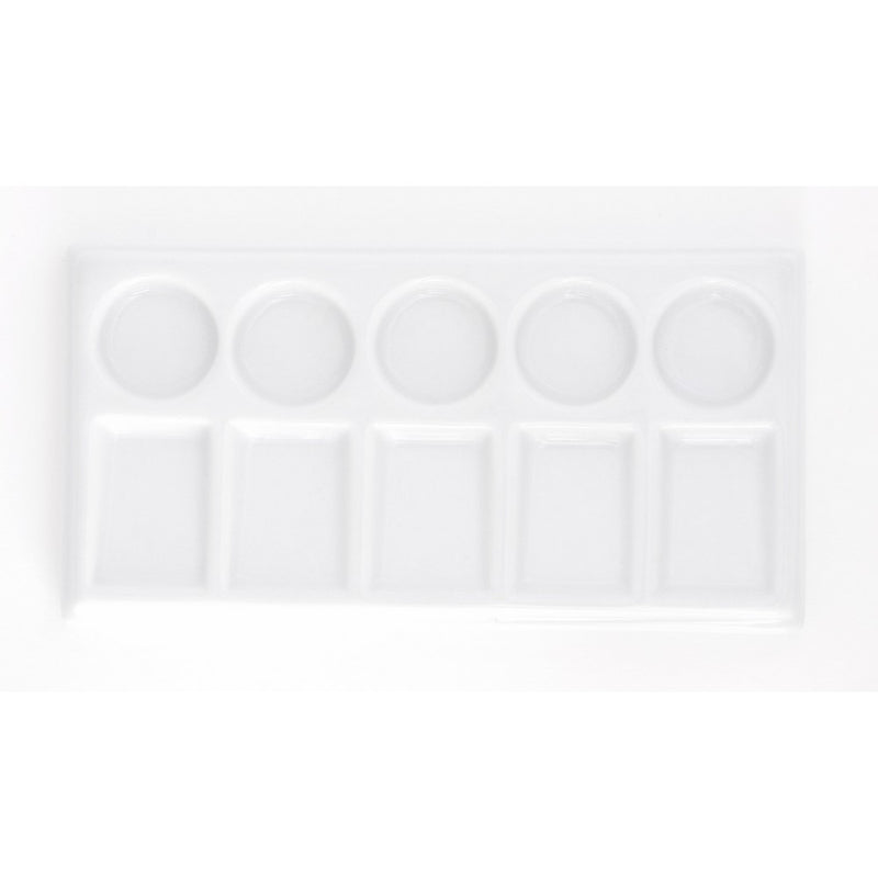 Jack Richeson 5-Round and 5-Slant Porcelain Palette Mixing Tray
