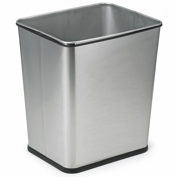 Polder Trash Can - 7 gallon and fits under the counter - Stylish Brushed Stainless Steel