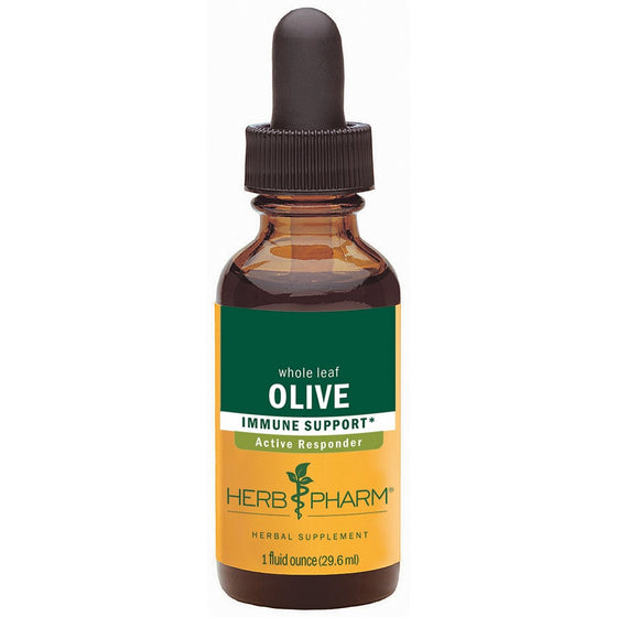 Herb Pharm Certified Organic Olive Leaf Extract for Immune System Support - 1 Ounce