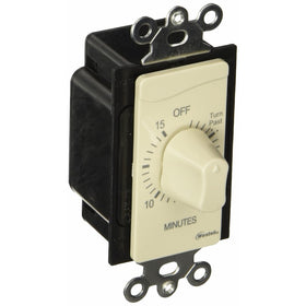 Westek TMSW15MI Hardwire Indoor In-Wall 15 Minute Mechanical Countdown Timer, Ivory