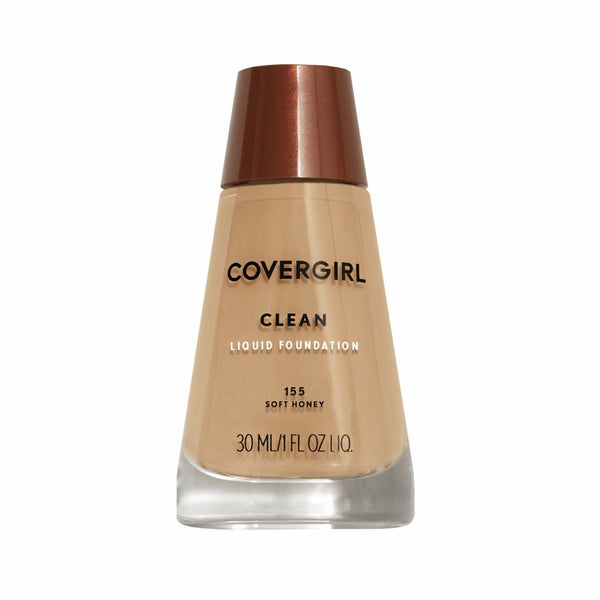 COVERGIRL Clean Makeup Foundation Soft Honey 155, 1 oz (packaging may vary)