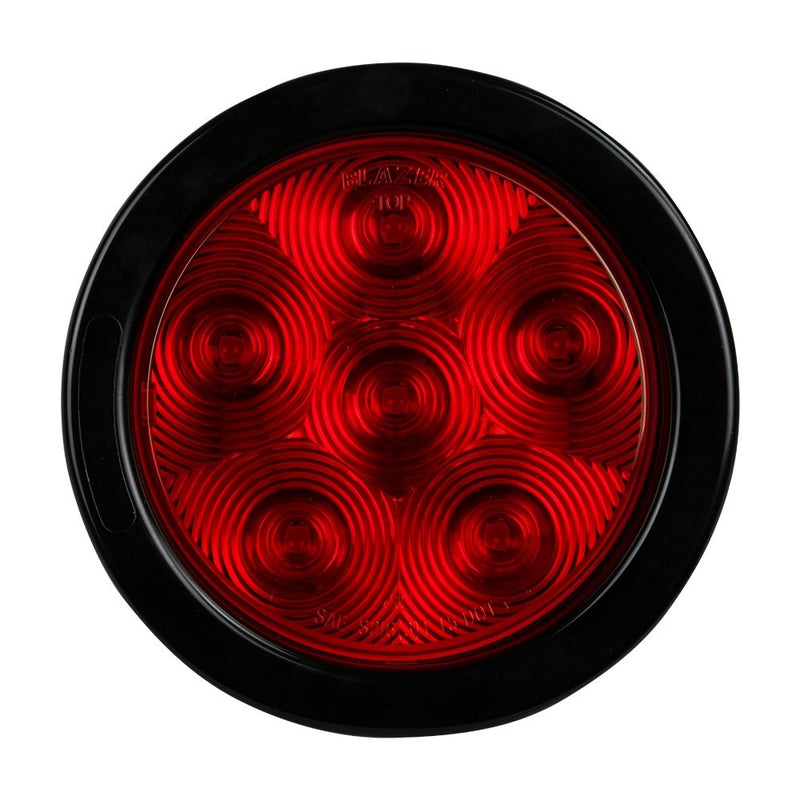 Blazer C542RTM LED 4-Inch Round Stop, Tail, Turn Light with Grommet and Plug, Red