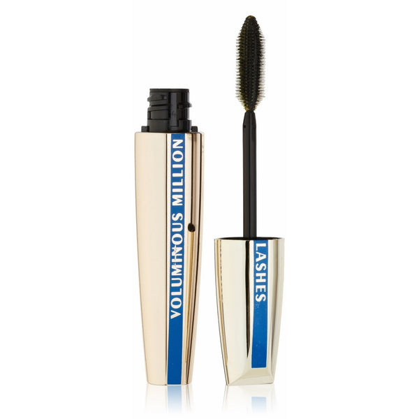 L'Oreal Paris Voluminous Million Lashes Waterproof Mascara, Blackest Black, 0.32 Ounces