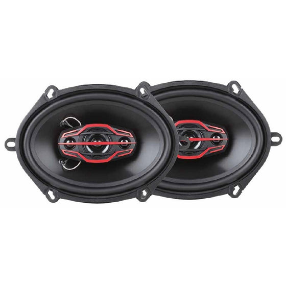 Dual Electronics DLS574 4-Way (6 x 8) or (5 x 7) inch Car Speakers with 160 Watt Power & 35mm Mylar Balanced Dome Midrange