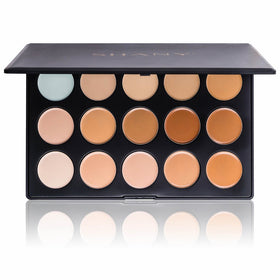 SHANY Cosmetics Professional Cream Foundation and Camouflage Concealer 15 Color Palette, 13 Ounce