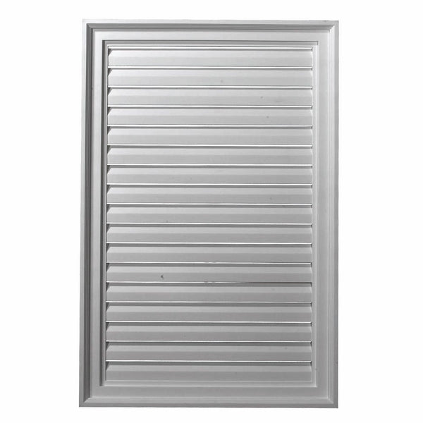 Ekena Millwork GVVE24X36F 24-Inch W x 36-Inch H x 2 1/8-Inch P Vertical Gable Vent Louver, Functional