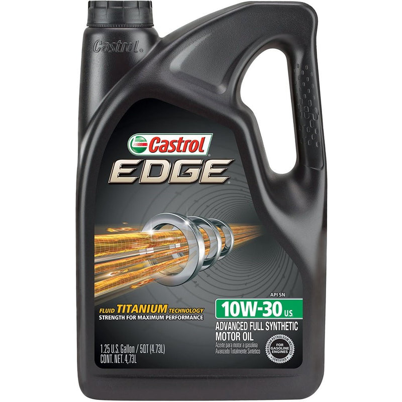 Castrol 03081 EDGE 10W-30 Advanced Full Synthetic Motor Oil, 5 Quart
