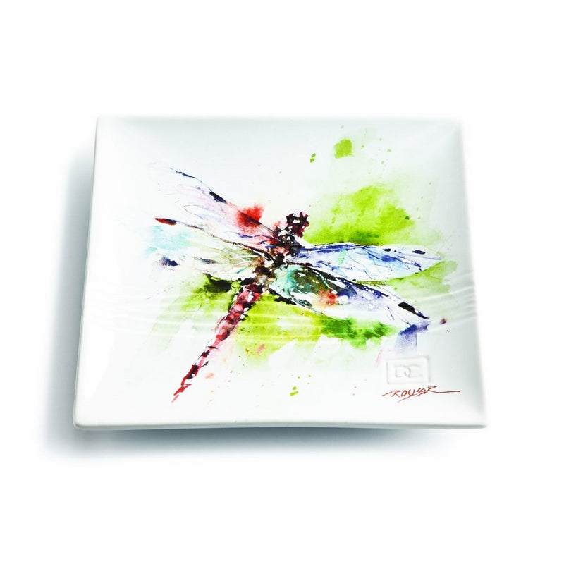 Dean Crouser Dragonfly Stoneware Snack Plate