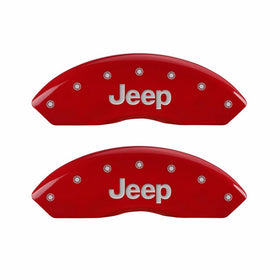 MGP Caliper Covers 42007SJPLRD Caliper Cover with Red Powder Coat Finish, (Set of 4)