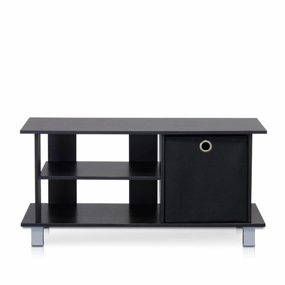 Furinno 13239EX/BK Simplistic TV Entertainment Center with Bin Drawers, Espresso/Black