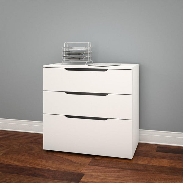 Arobas 600303 3-Drawer Filing Cabinet from Nexera, White