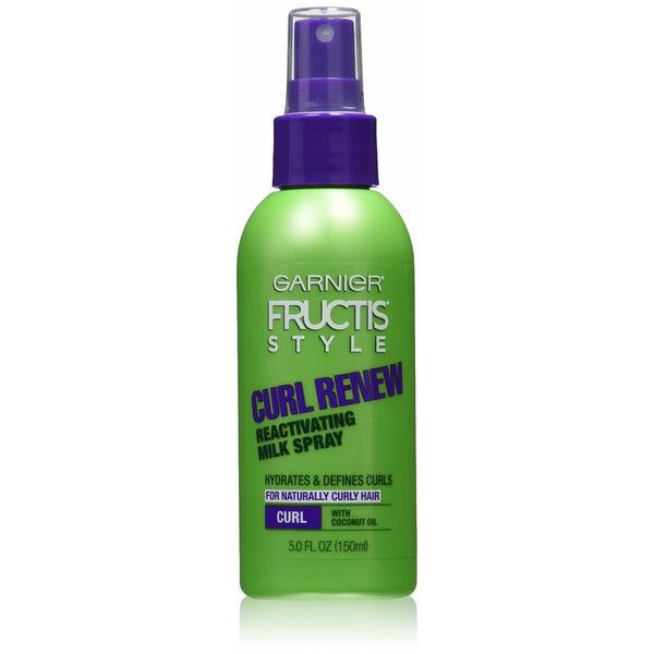 Garnier Fructis Style Curl Renew Reactivating Milk Spray, For Curly Hair, 5 oz. (Packaging May Vary)