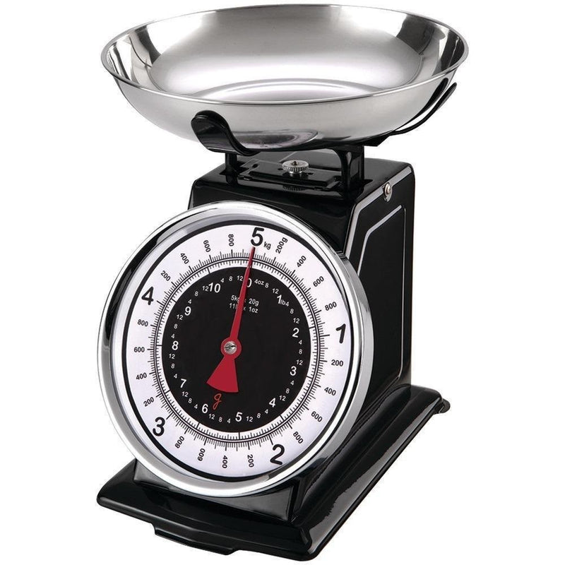 Starfrit 080211-003-0000 Retro Mechanical Kitchen Scales, Silver