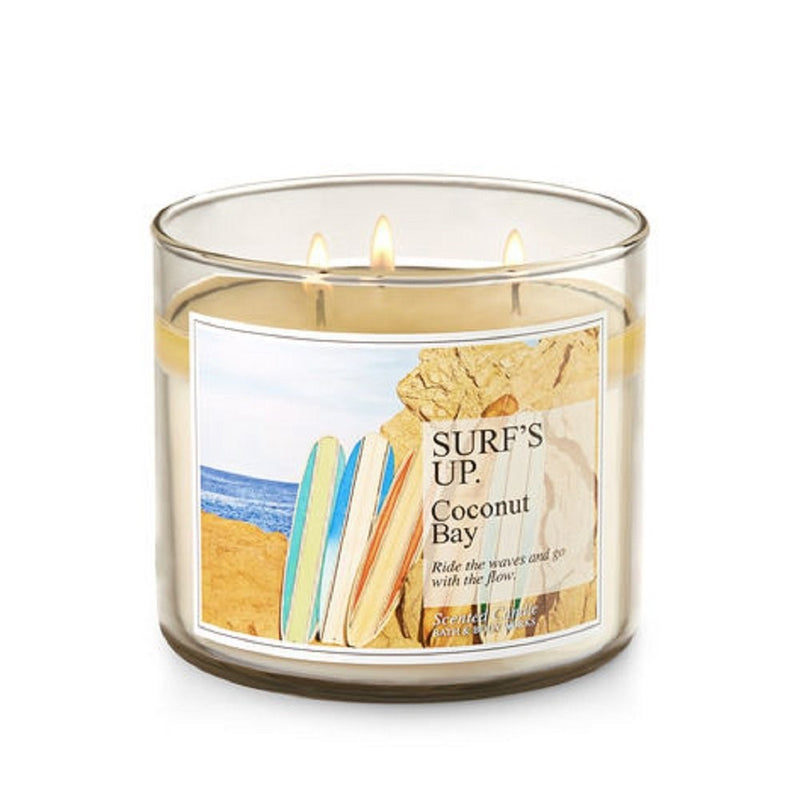 Bath & Body Works 3-Wick Candle in Surf's Up - Coconut Bay
