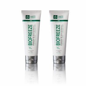 Biofreeze Professional Pain Relief Gel, Relief of Arthritis, Muscle, Joint, Back Pain, NSAID Free Pain Reliever Cream for Sore Muscles, 4 oz. Tube, Original Green Formula, 5% Menthol, Pack of 2