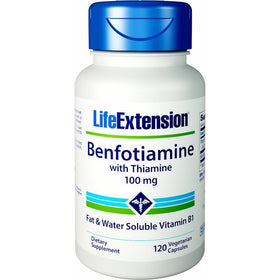 Life Extension Benfotiamine with Thiamine 120 Vegetarian Capsules