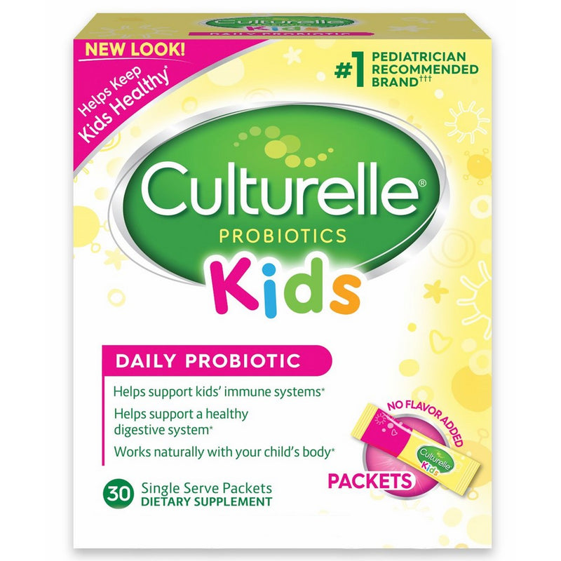 Culturelle Kids Packets Daily Probiotic Supplement | Helps Support a Healthy Immune & Digestive System | For Children Age 1 | #1 Pediatrician Recommended Brand††† | 30 Single Packets