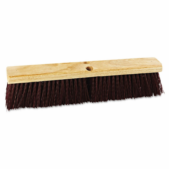 Boardwalk 20318 Floor Brush Head, 18" Wide, Maroon, Heavy Duty, Polypropylene Bristles