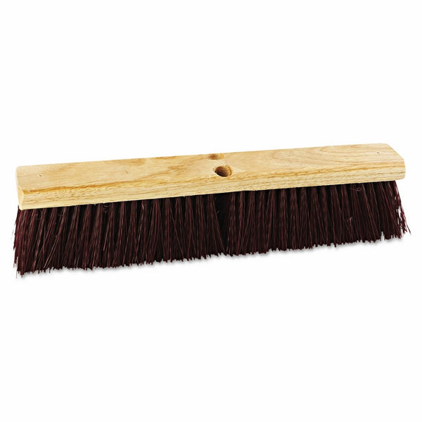 Boardwalk 20318 Floor Brush Head, 18" Wide, Maroon, Heavy Duty, Polypropylene Bristles