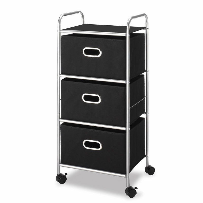 Whitmor 3 Drawer Rolling Cart - Home and Office Storage Organizer