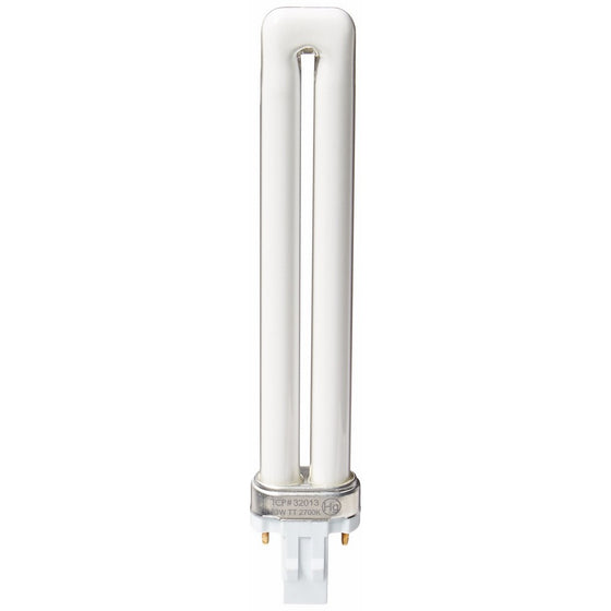 TCP Fluorescent Twin Tube PL Lamp, 13W (800 Lumens) Soft White (2700K) 2-Pin (GX23 base)