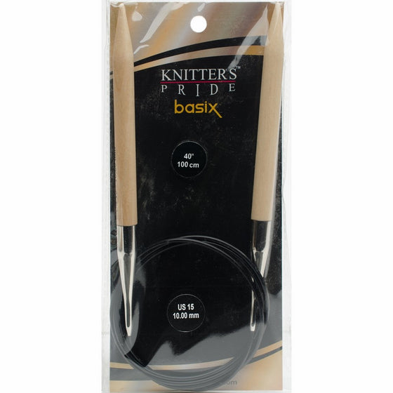 Knitter's Pride Basix Circular 40-inch (100cm) Knitting Needles; Size US 15 (10.0mm) 400242