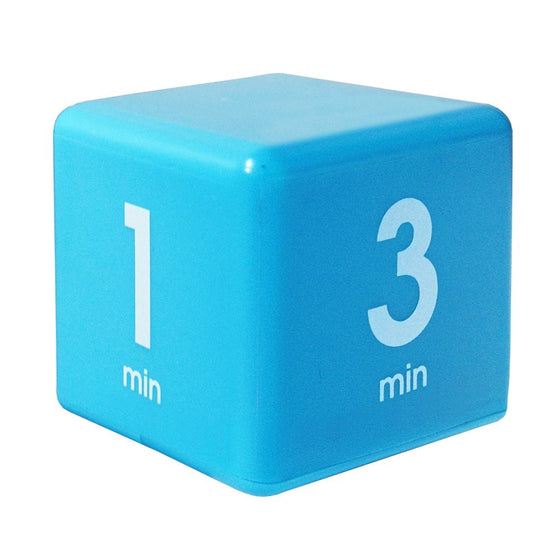 The Miracle TimeCube Timer, 1, 3, 5 and 7 Minutes, for Time Management, Kitchen Timer, Kids Timer, Workout Timer, Blue