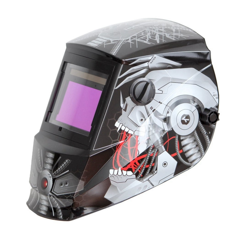 Antra AH6-660-6320Solar Power Auto Darkening Welding Helmet with AntFi X60-6 Wide Shade Range 4/5-9/9-13 with Grinding Feature Extra lens covers Good for TIG MIG MMA Plasma