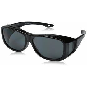 Bobster Condor 2 OTG Sunglasses, Gloss Black Frame, Anti-fog Smoked Lens, Standard