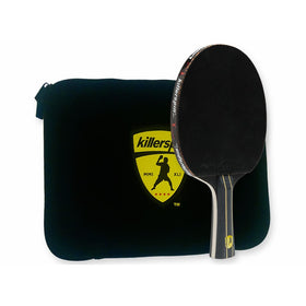 Killerspin JetBlack Combo: Table Tennis Paddle Engineered for Ultimate Control and Precision with Functionaly and Structuraly Designed Bat Case