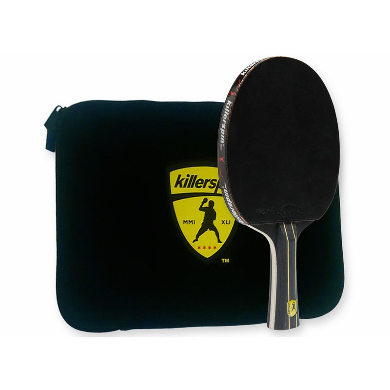 Killerspin JetBlack Combo: Table Tennis Paddle Engineered for Ultimate Control and Precision with Functionaly and Structuraly Designed Bat Case