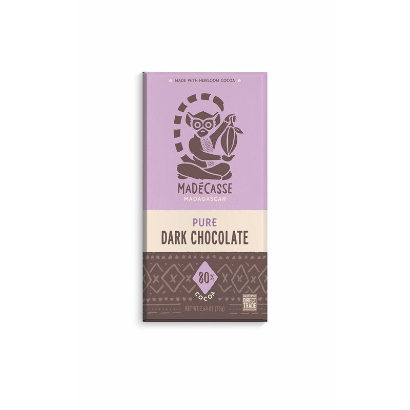 MADECASSE BARS,CHOC,80% COCOA, 2.64 OZ