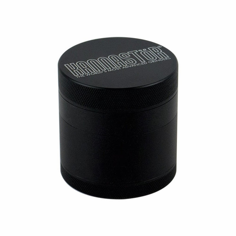 Kannastor Multi Chamber Herb Grinder with Monofilament Easy Change Screen, Black 2.2 inch