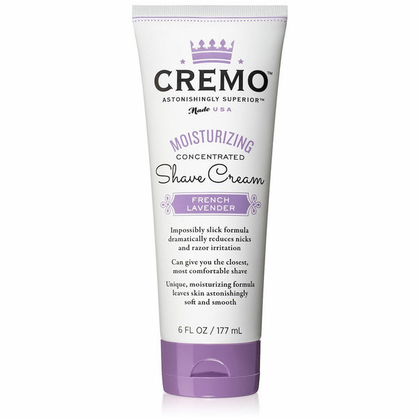 Cremo French Lavender Moisturizing Shave Cream, Astonishingly Superior Shaving Cream For Women, Fights Nicks, Cuts And Razor Burn, 6 Ounces