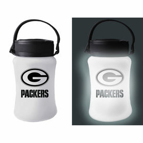 NFL Green Bay Packers 2SP3811SLSilicone Solar Lantern, Green Bay Packers, Frosted White