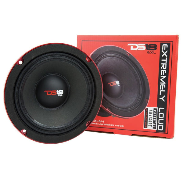 DS18 PRO-EXL64 Midrange 4-Ohm Loudspeaker 300W Rms, 600W Max Power-Set of 1 - 6.5"