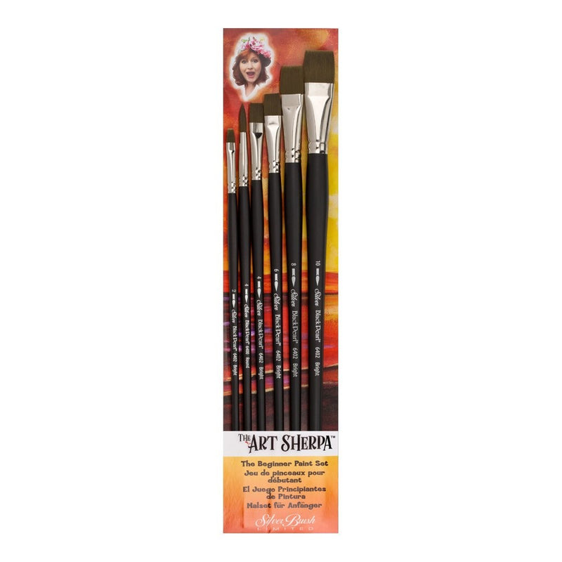 Silver Brush THE ART SHERPA Beginner Set Beginning Acrylic Paintbrush