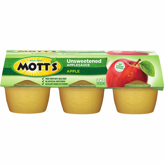 Mott's Natural No Sugar Added Applesauce (148073) 6 - 4 oz cups